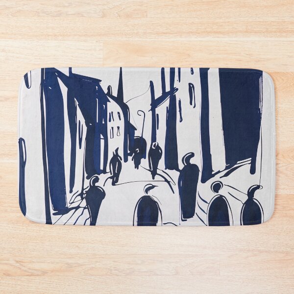 Item preview, Bolton, city - Blue Abstract Art designed and sold by shadow-bloom.