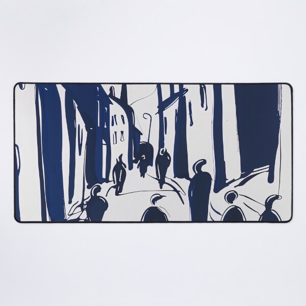 Item preview, Bolton, city - Blue Abstract Art designed and sold by shadow-bloom.