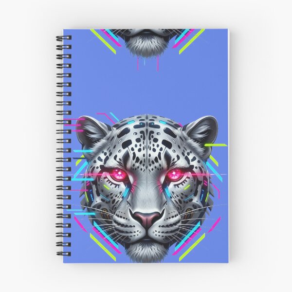 Item preview, Cyber Silver Leopard Charging Through Electric Neon Future designed and sold by Kony83.