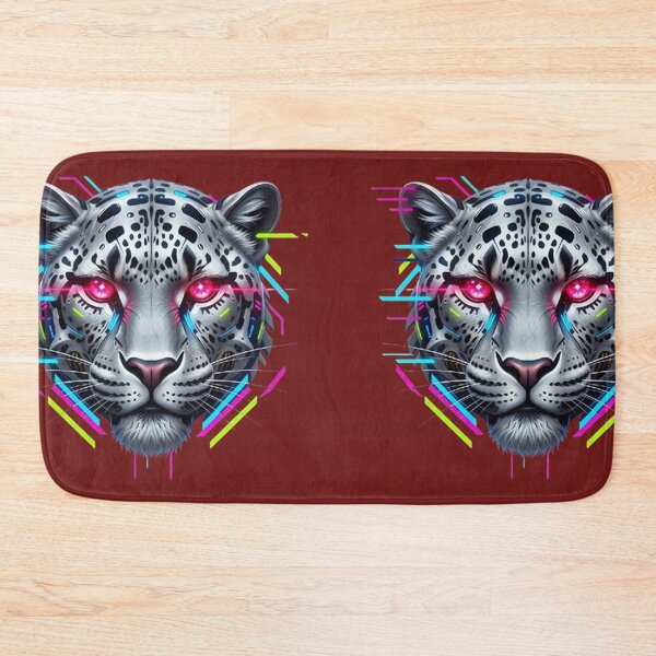 Item preview, Cyber Silver Leopard Charging Through Electric Neon Future designed and sold by Kony83.