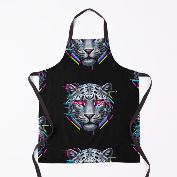 Item preview, Cyber Silver Leopard Charging Through Electric Neon Future designed and sold by Kony83.