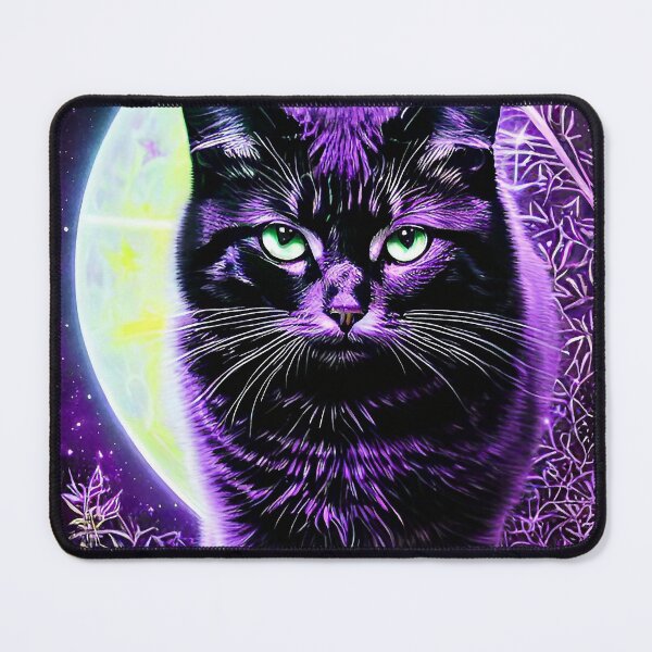 Item preview, Amethyst Luna Purple cat full moon designed and sold by FloatingGardens.