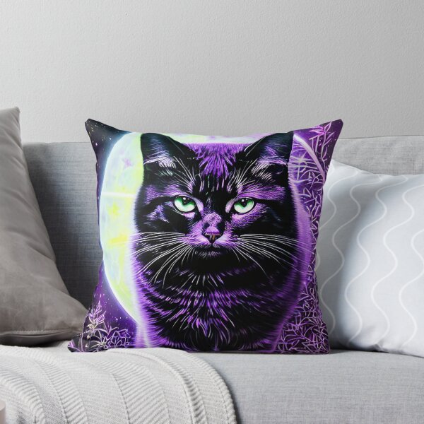 Item preview, Amethyst Luna Purple cat full moon  designed and sold by FloatingGardens.