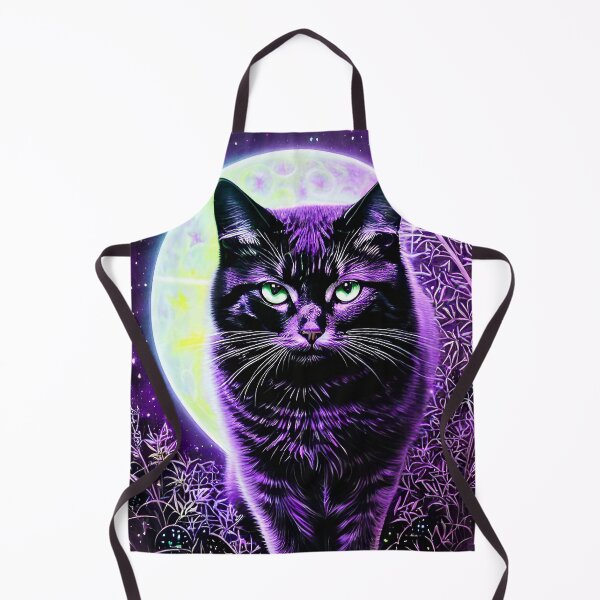 Item preview, Amethyst Luna Purple cat full moon designed and sold by FloatingGardens.