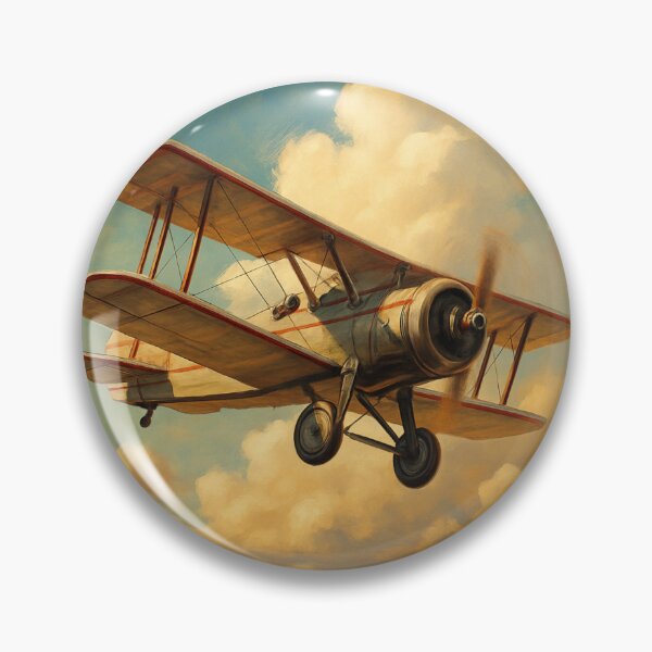 Item preview, Flying Through Time - Vintage Biplane in the Sky designed and sold by Pino-S-Corner.