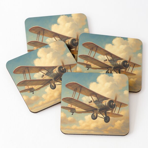 Item preview, Flying Through Time - Vintage Biplane in the Sky designed and sold by Pino-S-Corner.