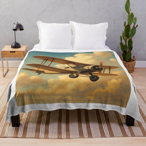 Item preview, Flying Through Time - Vintage Biplane in the Sky designed and sold by Pino-S-Corner.