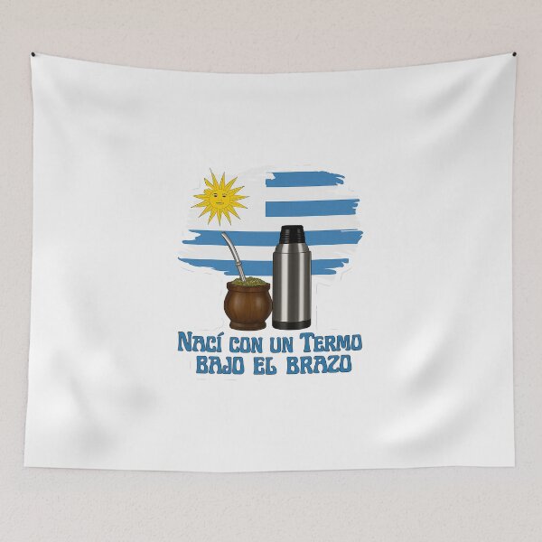 Item preview, I Was Born with a Thermos Under My Arm – Uruguay Mate Design designed and sold by CapyToon.