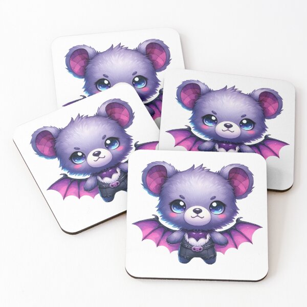 Item preview, Purple gothic bear with bat wings designed and sold by JonysCreativeDesigns.
