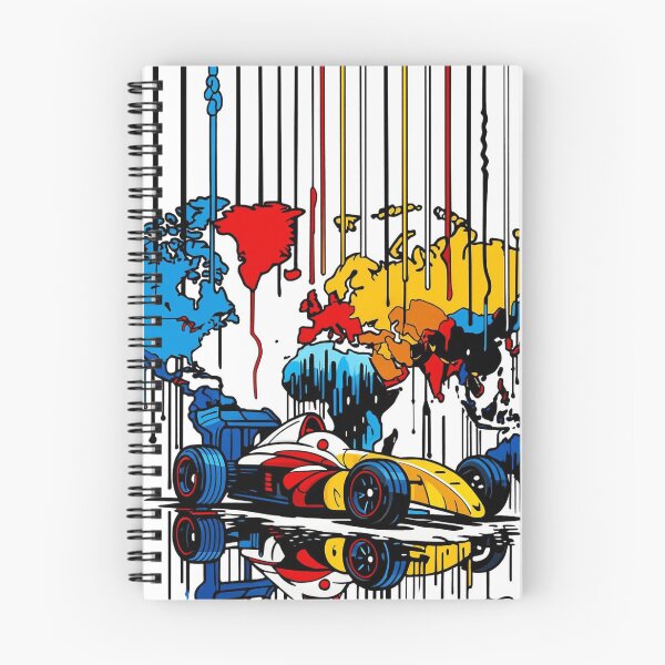 Item preview, "Formula Race Car World Map Drip Art – Bold Pop Art Fusion of Speed and Color" designed and sold by GrafteesGlow.