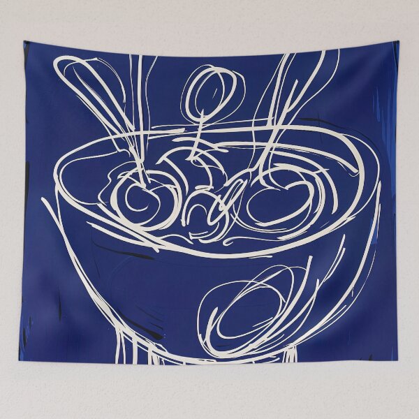 Item preview, Borscht - Blue Abstract Art designed and sold by shadow-bloom.