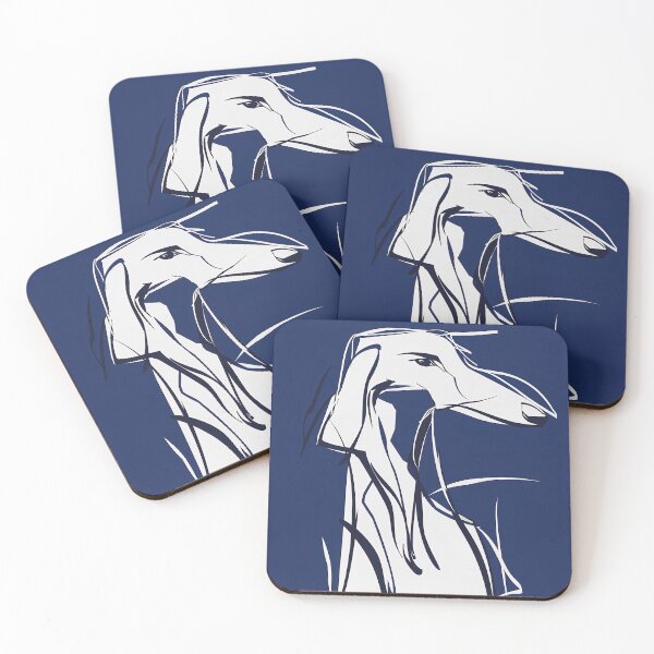 Item preview, Borzoi - Blue Abstract Art designed and sold by shadow-bloom.