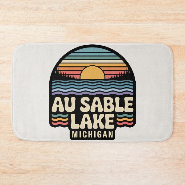 Item preview, Au Sable Lake, Michigan Retro Sunset designed and sold by TheOldMittenIllustrated.