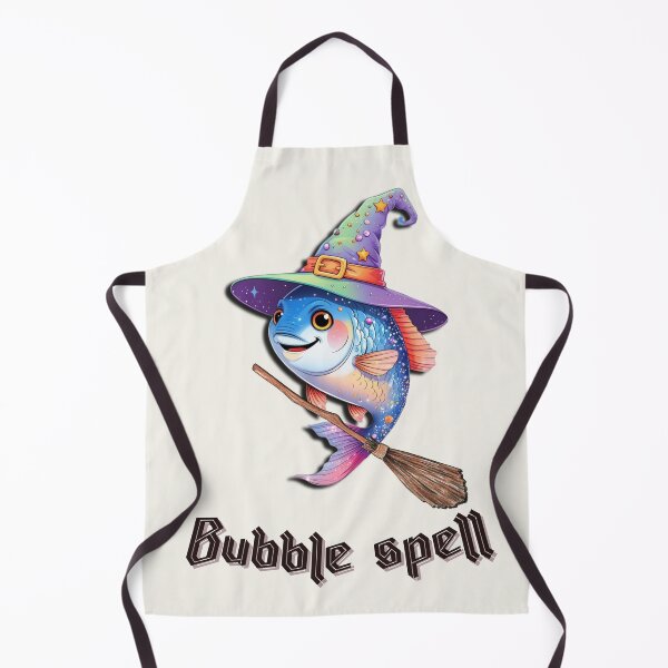 Item preview, Bubble Spell: Witch Fish Halloween Magic designed and sold by DariaCraft.