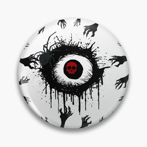 Item preview, Halloween scary black and white with red skull designed and sold by HowAboutTee.