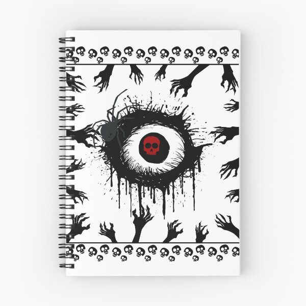 Item preview, Halloween scary black and white with red skull designed and sold by HowAboutTee.