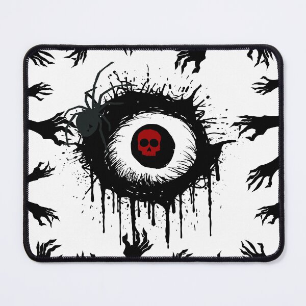 Item preview, Halloween scary black and white with red skull designed and sold by HowAboutTee.
