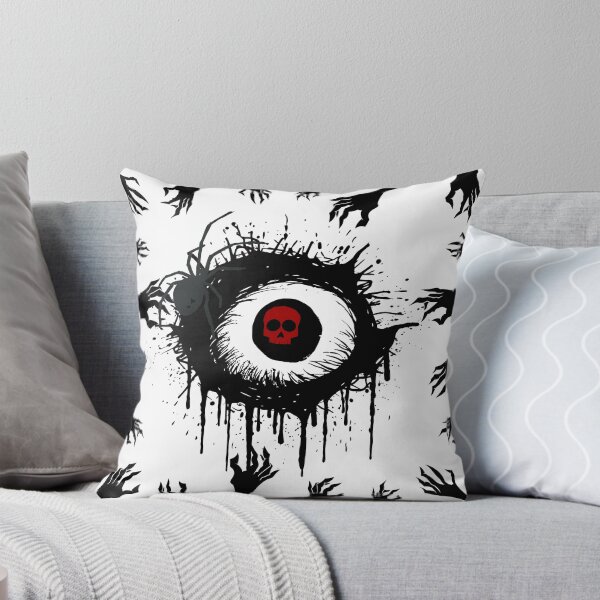 Item preview, Halloween scary black and white with red skull designed and sold by HowAboutTee.