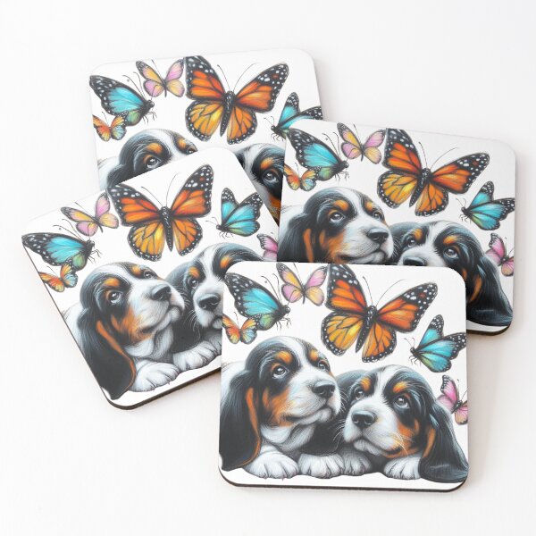 Item preview, Bassetts and Butterflies in Wonderment designed and sold by Sunflwrconcepts and Designs.
