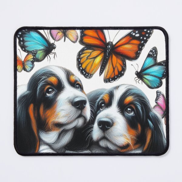 Item preview, Bassetts and Butterflies in Wonderment designed and sold by Sunflwrconcepts and Designs.