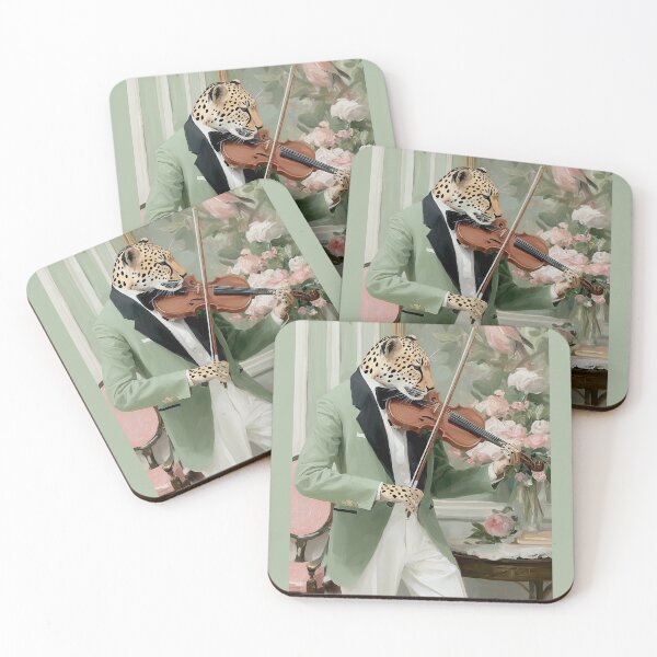 Item preview, Elegant Cheetah Violinist – Sophisticated Animal Art for Music Lovers designed and sold by Gino By Design.