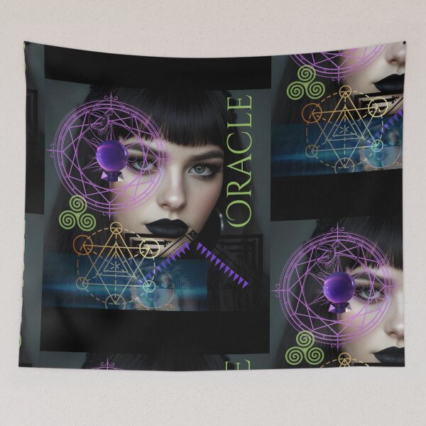 Item preview, Mysterious Oracle Goth Girl Colorful Digital Design designed and sold by EarthArtDesigns.