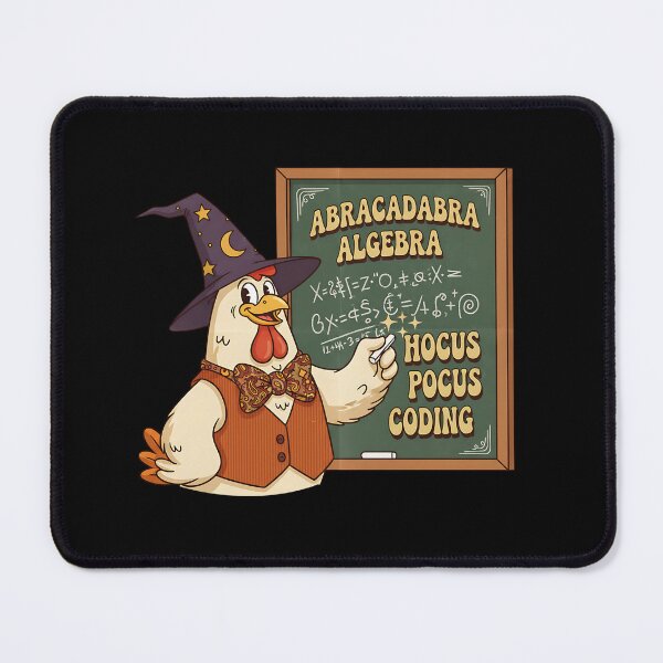 Item preview, Abracadabra Algebra – Retro 70s Rooster Professor with Magic Blackboard designed and sold by Dino-Lune.
