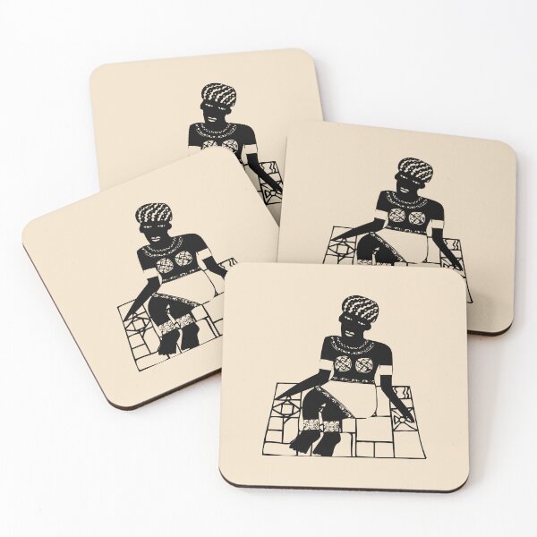 Item preview, Seated African Woman – Graceful Tribal Silhouette designed and sold by lalatrash.