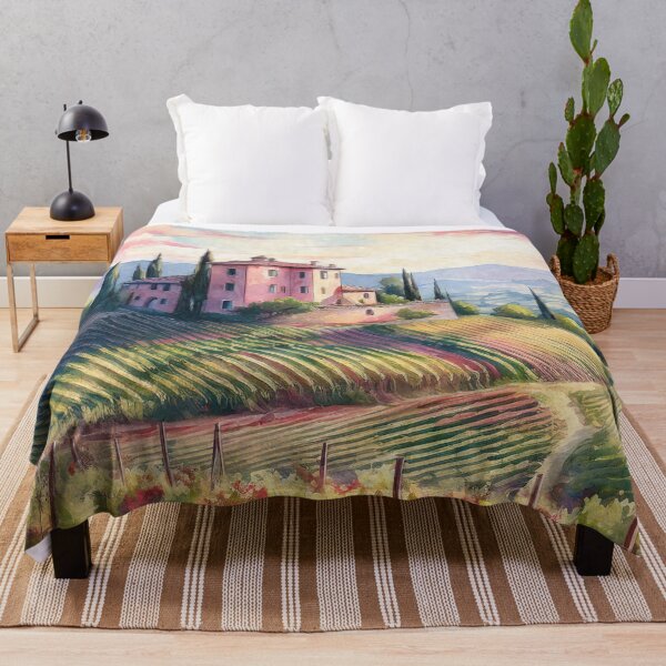 Item preview, Tuscany Vineyard in Watercolor designed and sold by MystAvalon.