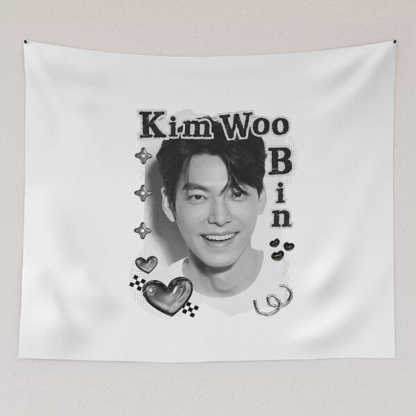 Item preview, Kim Woo-bin (김우빈) Korean Actor Kdrama Black and White Collage Digital Art Portrait designed and sold by AJUNICE STUDIO.