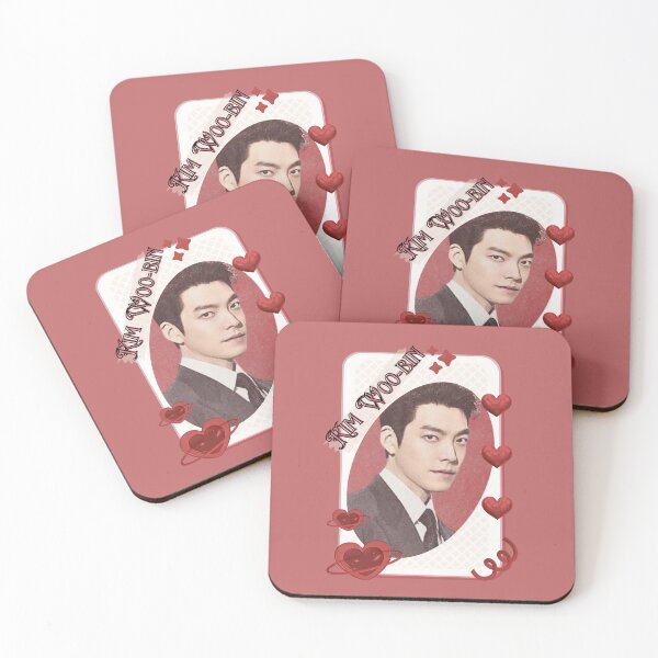 Item preview, Kim Woo-bin (김우빈) Korean Actor Kdrama Card Red Aesthetic Collage Design designed and sold by AJUNICE STUDIO.