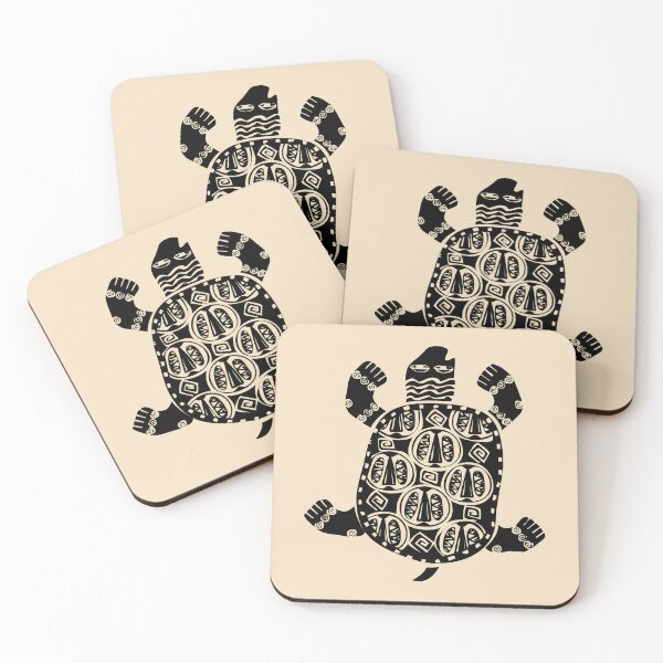 Item preview, African Tribal Turtle – Symbol of Wisdom and Longevity designed and sold by lalatrash.