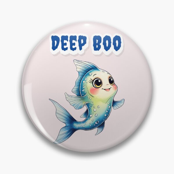 Aperçu de l'œuvre Deep Boo : Un adorable poisson fantôme surprise pour Halloween créée et vendue par DariaCraft.