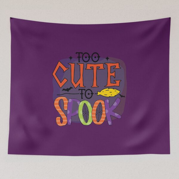 Item preview, Too Cute to Spook – Funny Halloween Bats & Witch Broom designed and sold by petpuppymania.