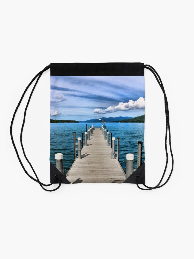Alternate view of Stepping to the Sea Drawstring Bag