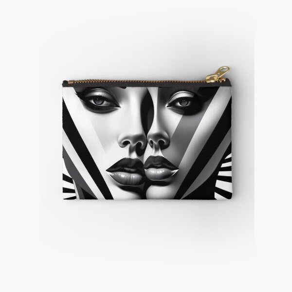 Item preview, Black and White Op Art Girl – Dual Surreal Faces in Optical Illusion designed and sold by Benito Del Ray.