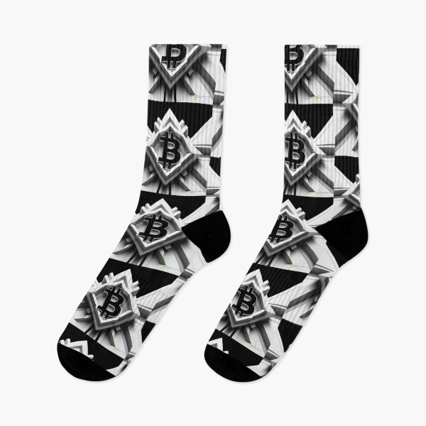 Item preview, Black and White Bitcoin Op Art – Geometric Optical Illusion Design designed and sold by Benito Del Ray.