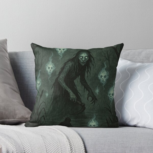 Item preview, Slavic Folk Horror – Will-o’-Wisp Marsh Witch – Vintage Dark Art | Slavic Bestiary designed and sold by JacobKAurumhead.