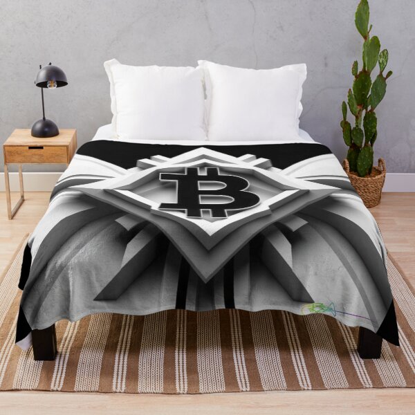 Item preview, Monochrome Bitcoin Op Art – Surreal 3D Illusion Crypto Design designed and sold by Benito Del Ray.