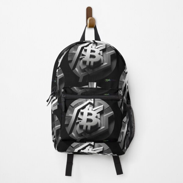 Item preview, Bitcoin Burst – Black and White Optical Art with Radiant Lines designed and sold by Benito Del Ray.