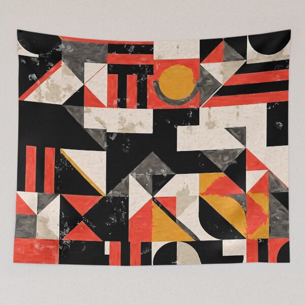 Item preview, Mid-Century Modern Bauhaus Grunge-Inspired Abstract Design designed and sold by DEC02.