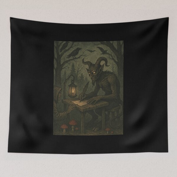 Item preview, Slavic Folk Horror – Deal with the Devil at Dusk – Vintage Dark Art | Slavic Bestiary designed and sold by JacobKAurumhead.