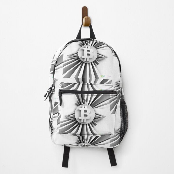 Item preview, Futuristic Bitcoin Op Art – Black and White Abstract Illusion designed and sold by Benito Del Ray.