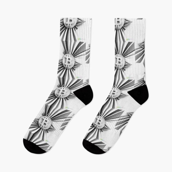 Item preview, Futuristic Bitcoin Op Art – Black and White Abstract Illusion designed and sold by Benito Del Ray.