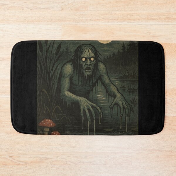 Item preview, Slavic Folk Horror – Topielec in the Moonlit Pond – Vintage Dark Art | Slavic Bestiary designed and sold by JacobKAurumhead.