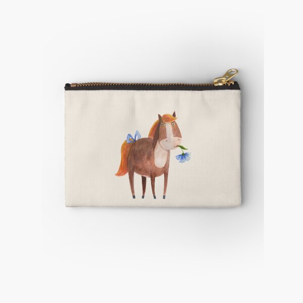 Item preview, Pony with flower on beige background designed and sold by Julia Snaigala.