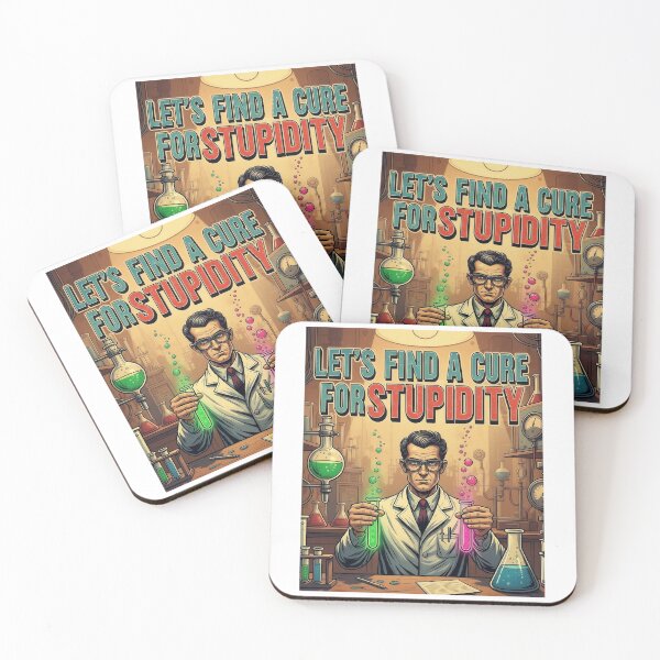 Item preview, Let's find a cure for stupidity designed and sold by Funktastic Designs.