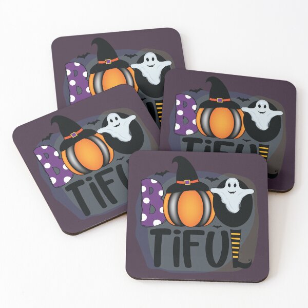 Item preview, BOOTIFUL Halloween Design – Playful Typography, Pumpkin, Ghost, Bats, Witch Hat, Witch Leg – Colorful Spooky Art designed and sold by petpuppymania.
