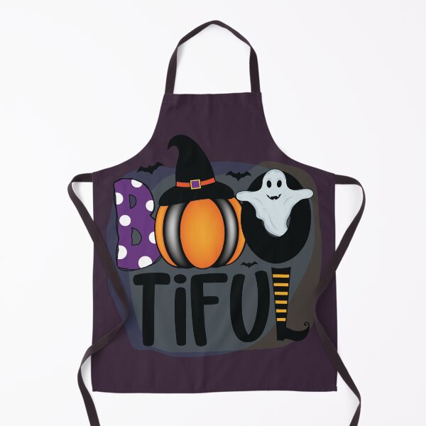 Item preview, BOOTIFUL Halloween Design – Playful Typography, Pumpkin, Ghost, Bats, Witch Hat, Witch Leg – Colorful Spooky Art designed and sold by petpuppymania.