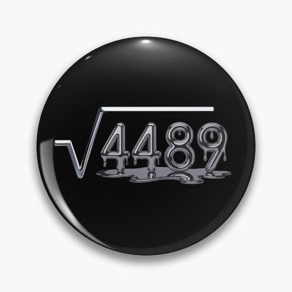 Item preview, Square Root 4489 – Liquid Metal Chrome Drip Numbers Design designed and sold by Ania_BM.